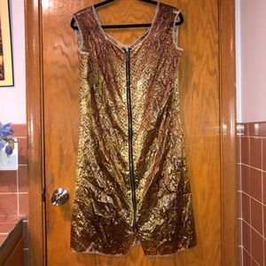 OOAK Handmade Sheer Snake Tank Dress circa 1988 XL